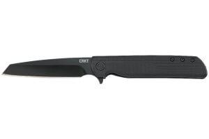 Couteau pliant CRKT LCK + TANTO BLACK-OUT 3802K manche nylon/fibres de verre 10,5cm