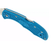 Couteau pliant Spyderco Delica 4 C11FPBL en nylon/fibre de verre bleu 10,8cm