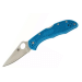 Couteau pliant Spyderco Delica 4 C11FPBL en nylon/fibre de verre bleu 10,8cm