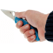 Couteau pliant Spyderco Delica 4 C11FPBL en nylon/fibre de verre bleu 10,8cm