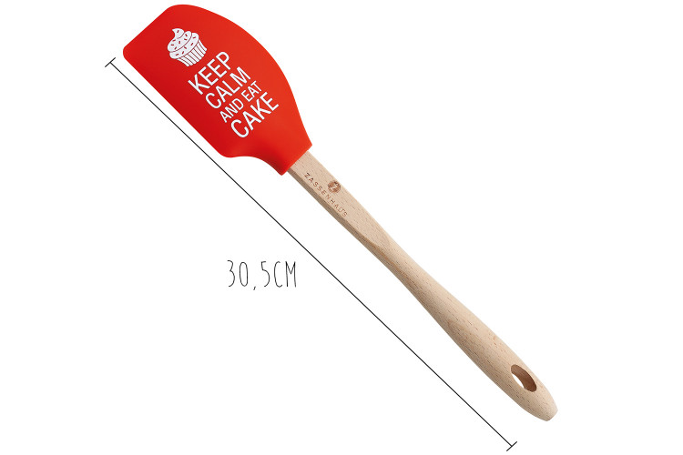 Maryse en silicone Zassenhaus Keep Calm manche en bois 30,5cm