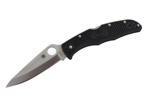Couteau pliant Spyderco Endura 4 C10PBK biseauté en nylon/fibre de verre noir 12,6cm