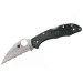 Couteau pliant Spyderco Delica 4 à dents C11FSWCBK manche en nylon/noir noir 10,8cm