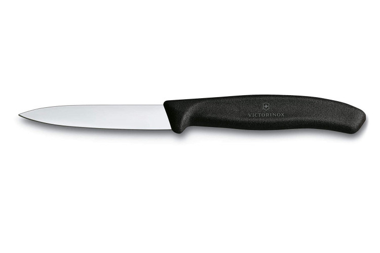 Couteau d'office Victorinox Swissclassic noir lame lisse 8cm