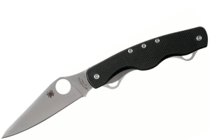 Couteau pliant Spyderco Clipitool standard C208GP manche en G10 noir 12,9cm