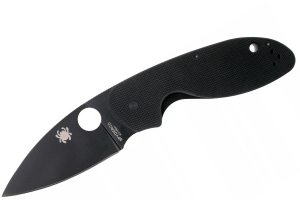 Couteau pliant Spyderco Efficient C216GPBBK manche en G10 lame noire 10,4cm