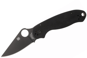 Couteau pliant Spyderco Para 3 C223GPBK lame noire manche en G10 10,9cm