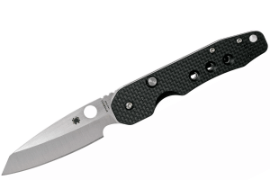 Couteau pliant Spyderco Smock C240CFP manche en fibre de carbone/G10 noir 11,5cm