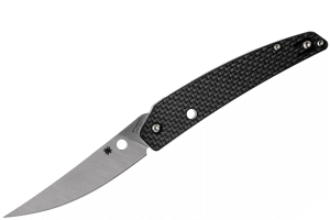 Couteau pliant Spyderco Ikuchi C242CFP manche en fibre de carbone/G10 noir 11cm