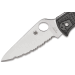 Couteau pliant Spyderco Endela à dents C243SBK manche en nylon/fibre de verre noir 11,9cm 