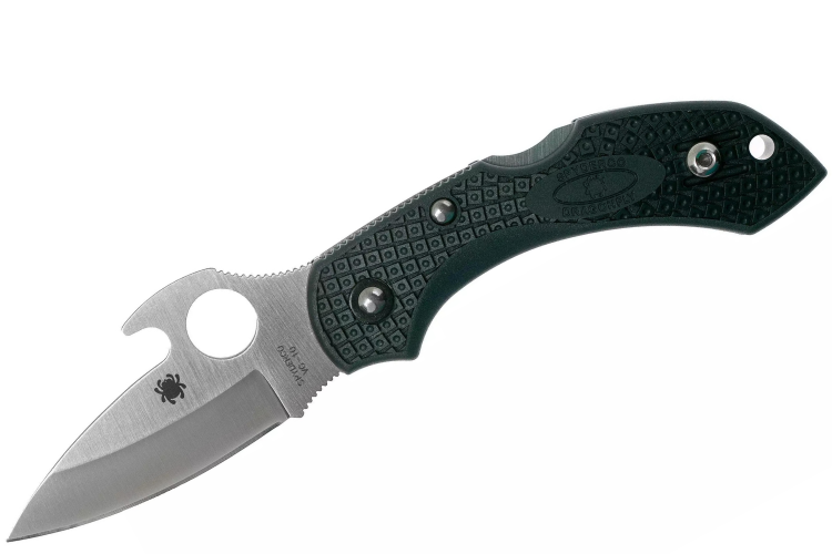 Couteau pliant Spyderco DragonFly 2 C28PGYW2 manche en nylon/fibre de verre bleu marine 8,4cm