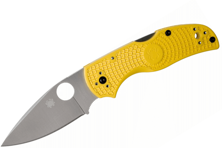 Couteau pliant Spyderco Native 5 C41PYL5 manche en nylon/fibre de verre jaune 10,2cm