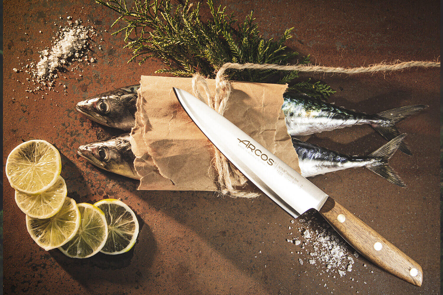 Ensemble couteau et fourchette Arcos pour barbecue de la série Nórdika