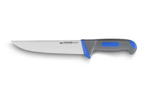 Couteau trancheur 16cm Fischer SANDVIK manche bleu ultra confort