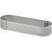 Cercle à tarte oblong perforé 14x5x2cm en inox