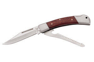 Couteau pliant multifonction Herbertz 214313 manche pakkawood marron 8cm