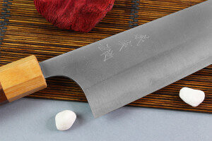 Couteau de chef japonais artisanal Yoshimi Kato AS Nashiji 24cm