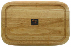 Plateau à fromage avec couvercle Continenta en bois d'hévéa 38,5x25,5x11,5cm