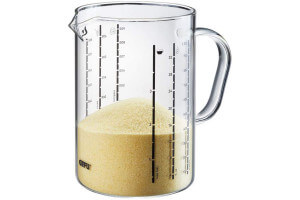Verre doseur Gefu Meti en verre borosilicate