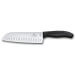 Couteau santoku alvéolé Victorinox SwissClassic 17cm noir sur carte