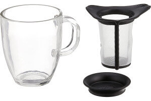 Mug à thé Bodum Yo-Yo Set 35cl en verre avec filtre