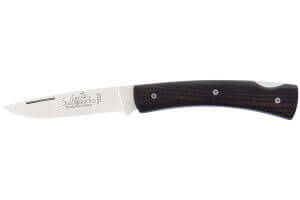 Couteau pliant artisanal Salamandra lame à cran et manche ziricote 10cm + étui