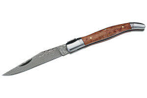 Couteau pliant Laguiole Herbertz 239211 lame damassée manche bois de cognassier 10,6cm