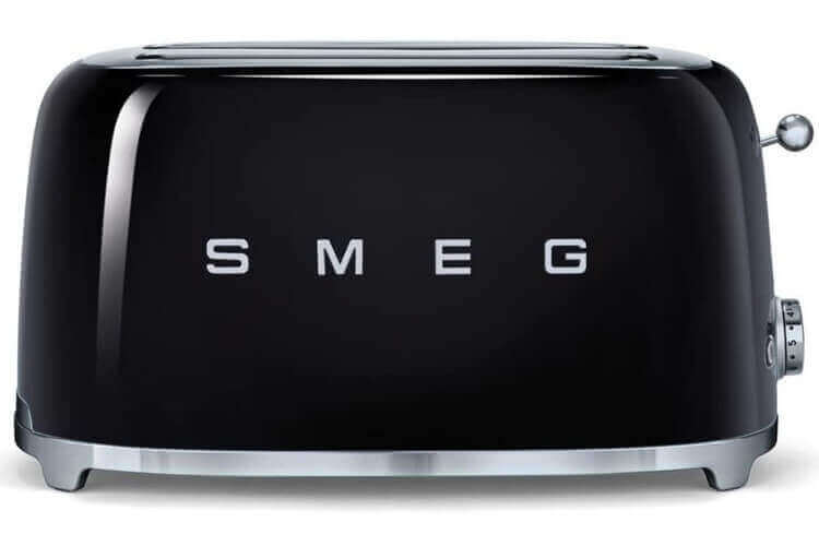 Grille-pain Smeg 2 Tranches – Noir Acier – Design Années 50 – 19.5x31 Cm – Neuf