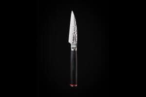 Couteau d'office Kotai lame martelée 10cm manche pakkawood avec fourreau