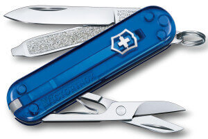 Couteau suisse Victorinox Classic SD bleu translucide 58mm 7 fonctions