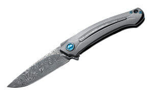 Couteau pliant MKM Arvenis By FOX Knives MK.FX01D manche titanium/damas 12cm + étui