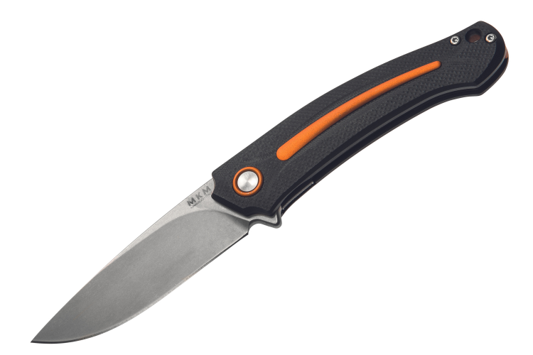 Couteau pliant MKM Arvenis MK.FX01MGOR By FOX knives manche en G10 noir/Alu orange 12cm+ étui