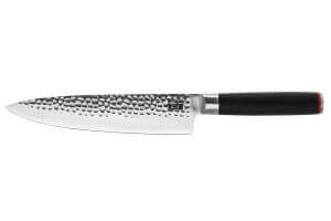 Couteau de chef Kotai lame martelée 20cm manche pakkawood avec fourreau