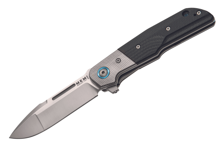 Couteau pliant MKM Clap By LionSteel MK.LS01GTBK manche en G10 noir/titanium 11cm + étui 