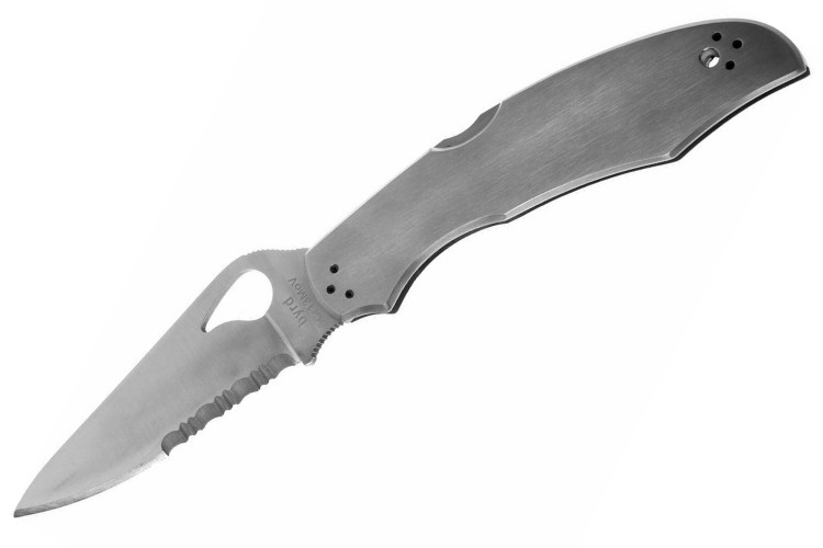 Couteau pliant Spyderco BYRD Cara Cara 2 à dents tout inox 12cm