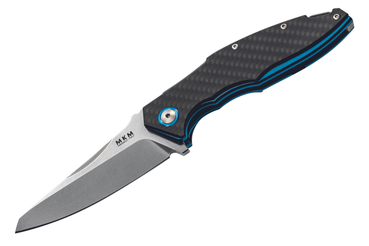 Couteau pliant MKM Raut By Viper MK.VP01CB manche en titanium/fibre de carbone noir 12cm + étui