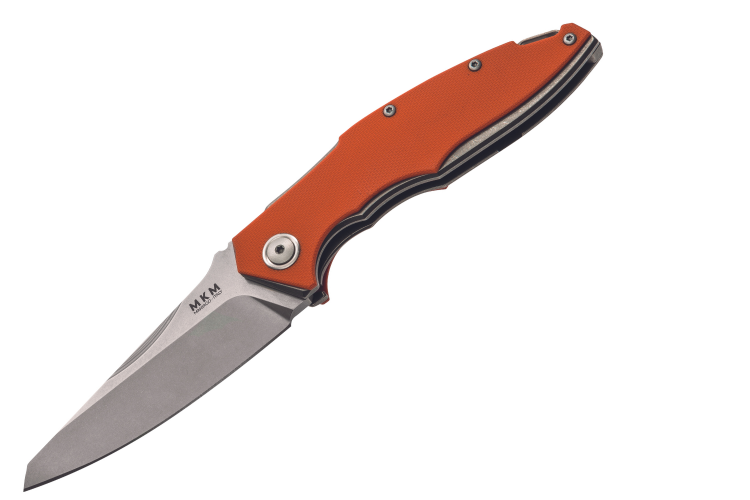 Couteau pliant MKM Raut By Viper MK.VP01GFOR manche en titanium/G10 orange 12cm front flipper + étui