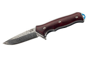 Couteau pliant Herbertz 594212 lame damassée et manche bois de santal 12,3cm