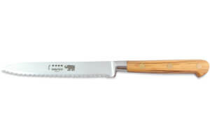 Couteau à tomates Sabatier Éléphant Idéal Forgé microdenté 13cm manche en olivier