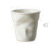 Tasse Revol Espresso Froissé 8cl en porcelaine Blanc Coquille