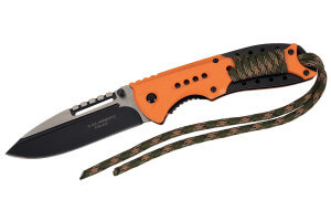Couteau pliant Herbertz 564712 manche en ABS orange 12cm avec cordon