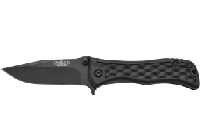 Couteau pliant Camillus Erupt manche en nylon noir et fibres de verre à motif cubique 7,8cm