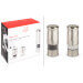 Coffret duo de moulins électriques à sel et à poivre Peugeot Zeli 14cm en ABS brossé