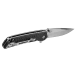 Couteau pliant Camillus TRC lame à effet miroir manche en fibre de carbone noir 10,9cm 