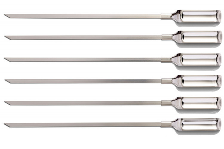 Set de 6 piques à brochettes OXO en acier inoxydable réutilisables