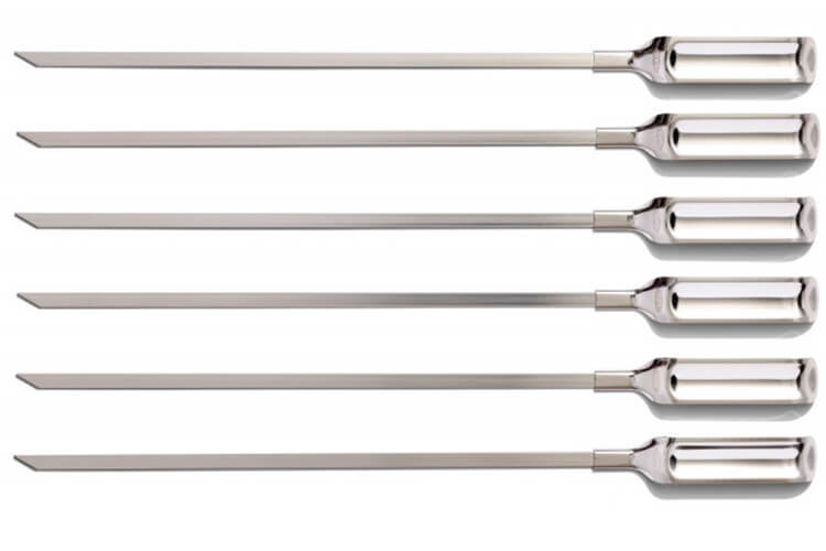 Set de 6 piques à brochettes OXO en acier inoxydable réutilisables