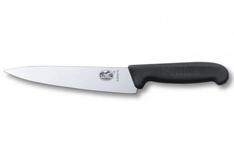 Couteau éminceur/cuisine lame 15cm manche fibrox noir Victorinox 5.2003.15