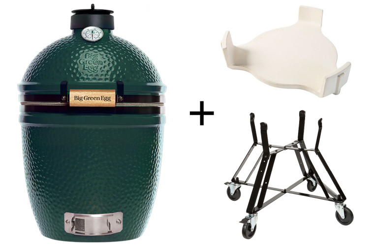 Pack Big Green Egg Small barbecue + convEGGtor + berceau &agrave; roulettes