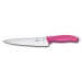 Couteau à découper manche rose lame inox 19cm Victorinox 6.8006.19L5