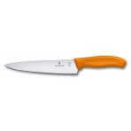 Couteau à découper manche orange lame inox 19cm Victorinox 6.8006.19L9